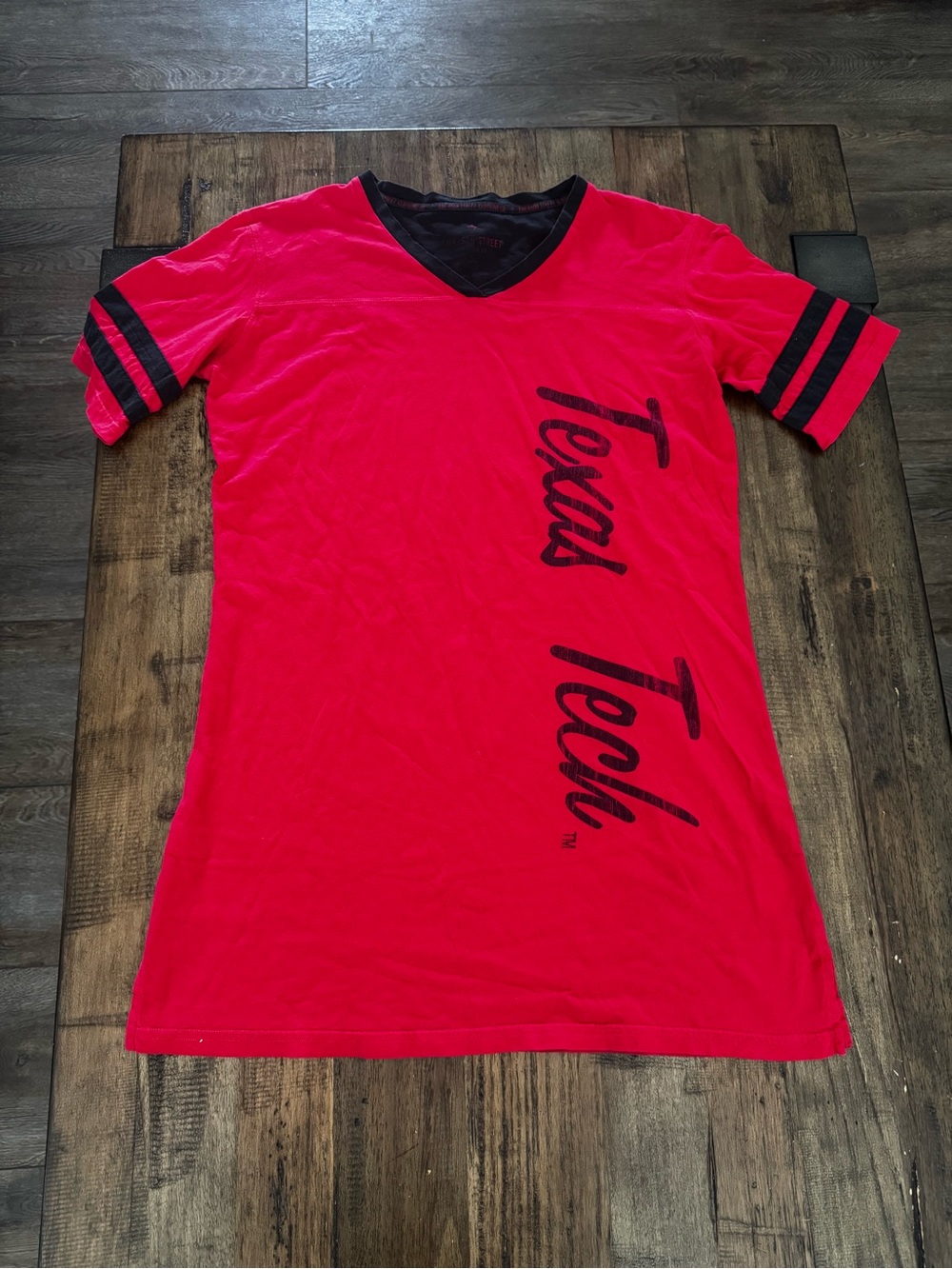 Emerson Street Clothing Co. Texas Tech Red Raiders Tee Dress Small Sleep Shirt - Picture 3 of 10